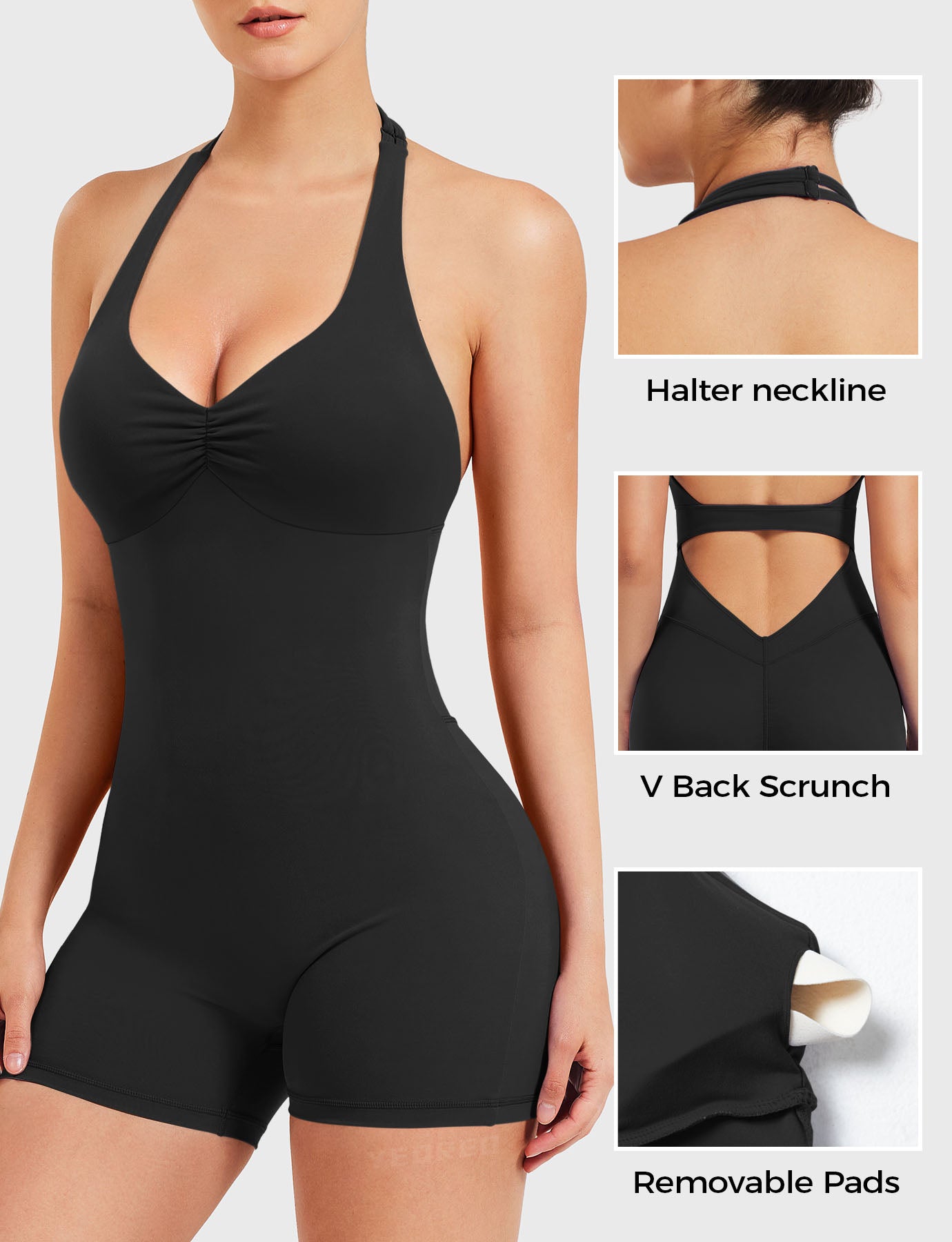 Yeoreo Joceline Backless Halter Romper