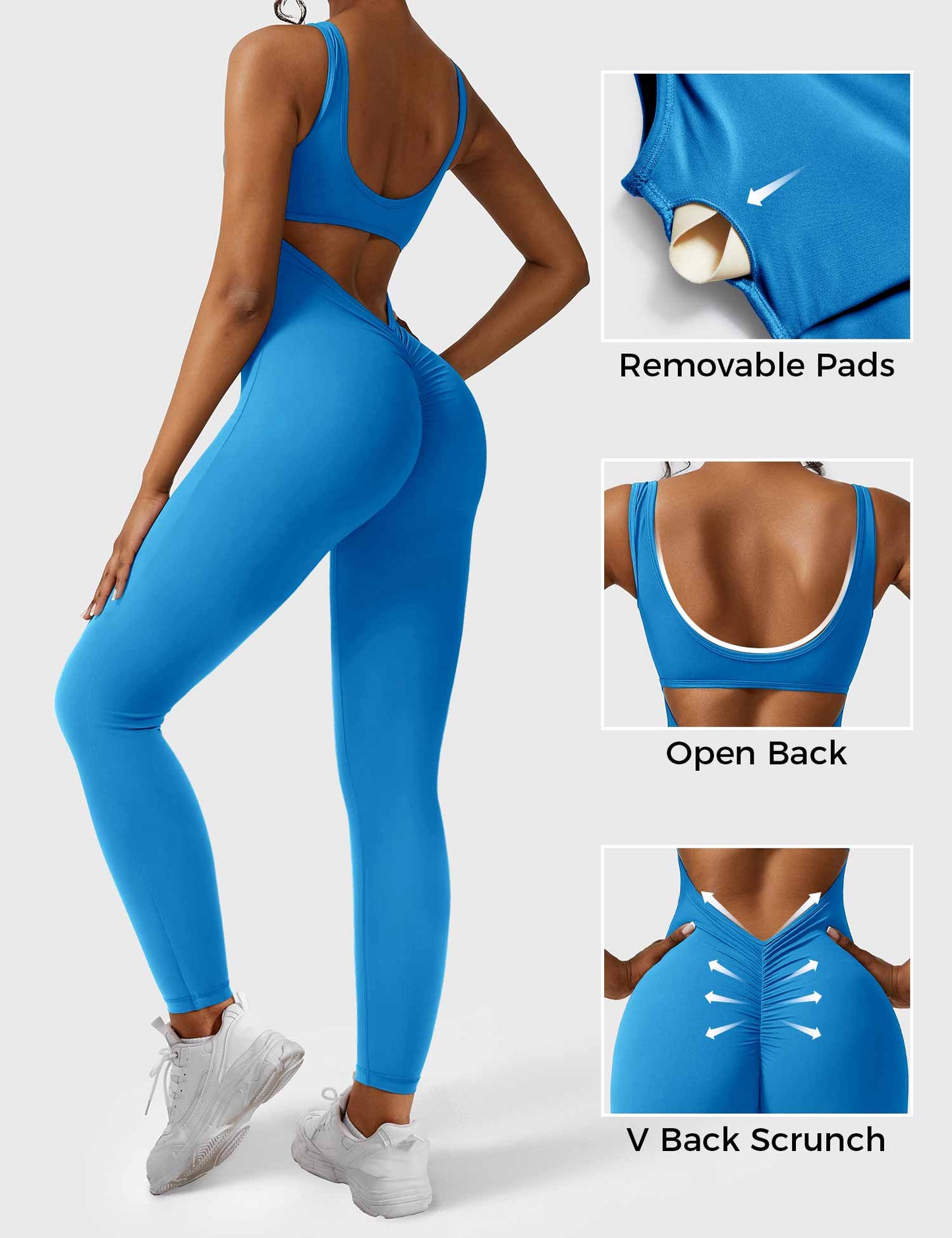 Yeoreo Lizvette V-Back Skinny Jumpsuit