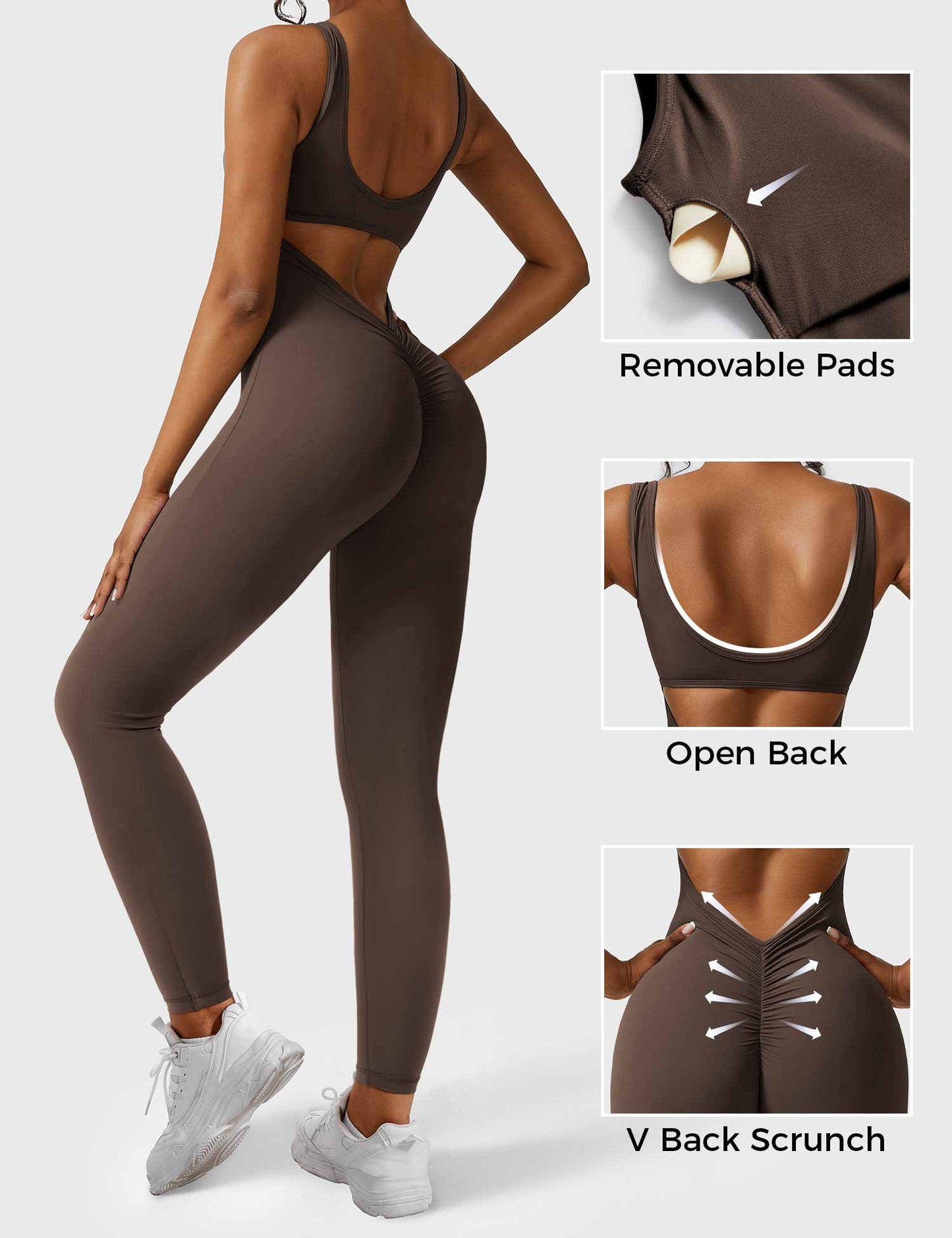 Yeoreo Lizvette V-Back Skinny Jumpsuit
