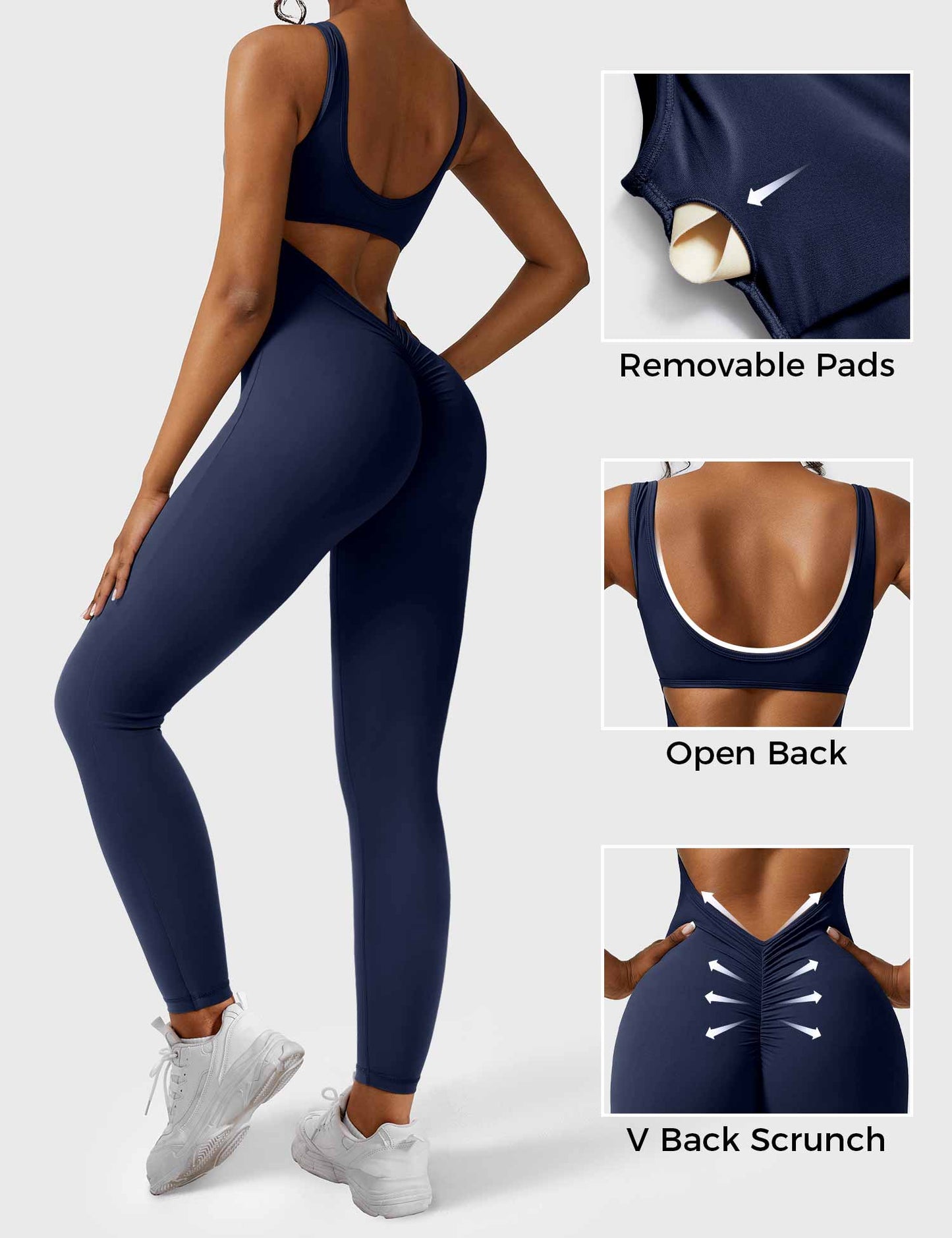 Yeoreo Lizvette V-Back Skinny Jumpsuit
