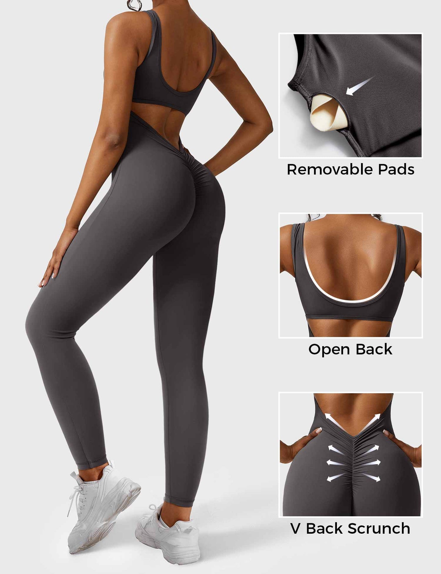 Yeoreo Lizvette V-Back Skinny Jumpsuit