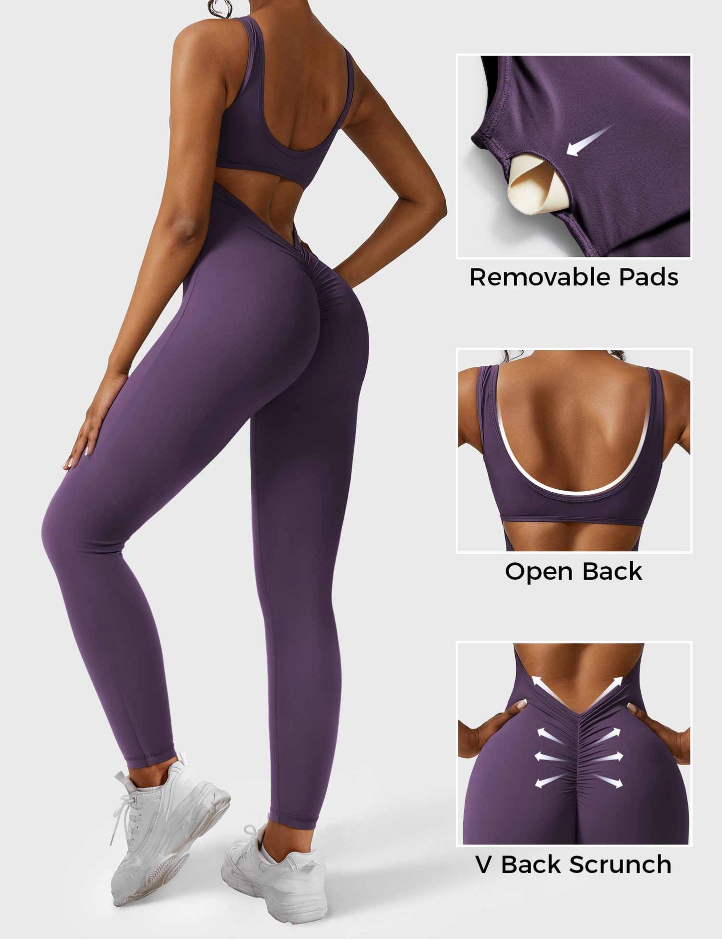 Yeoreo Lizvette V-Back Skinny Jumpsuit