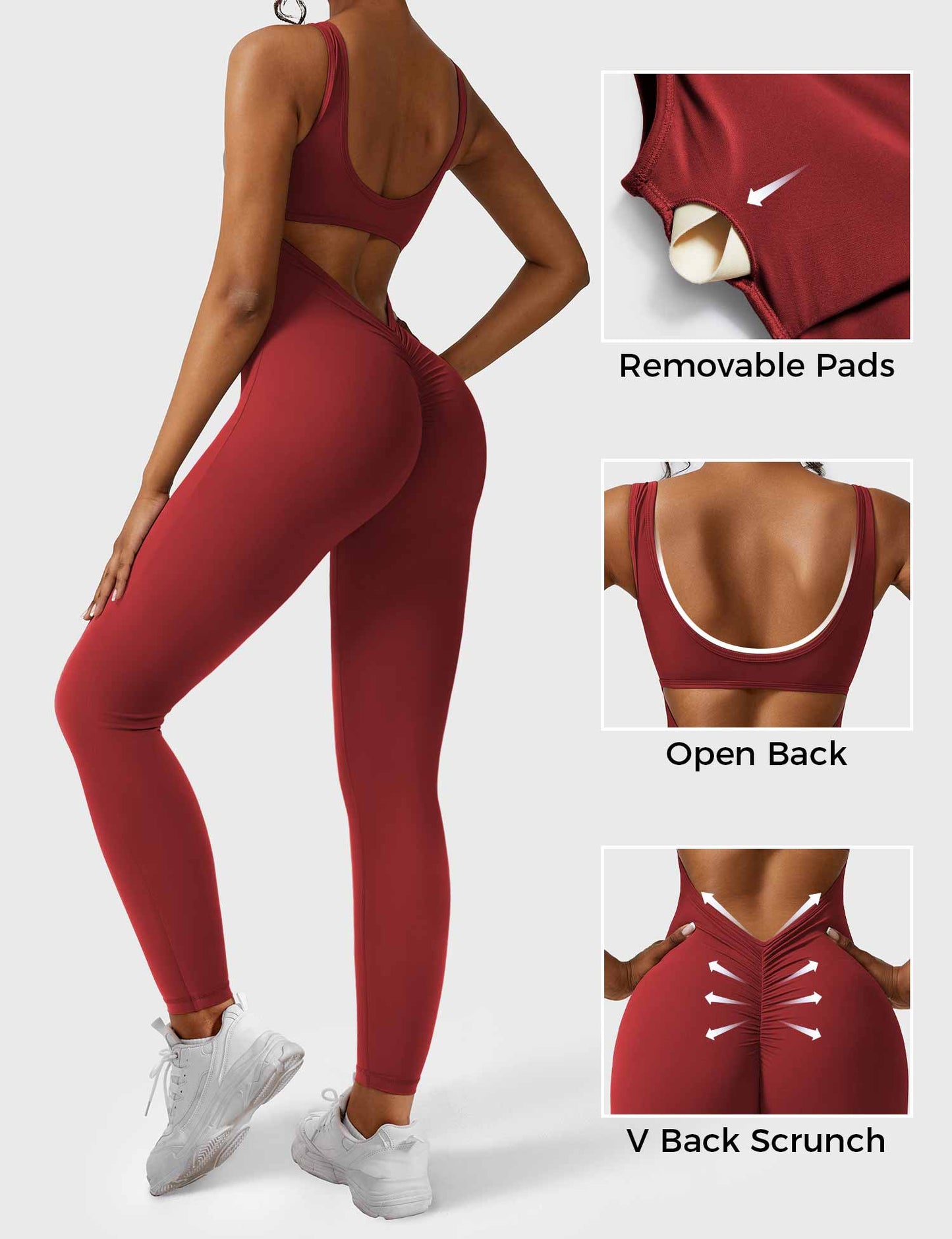 Yeoreo Lizvette V-Back Skinny Jumpsuit