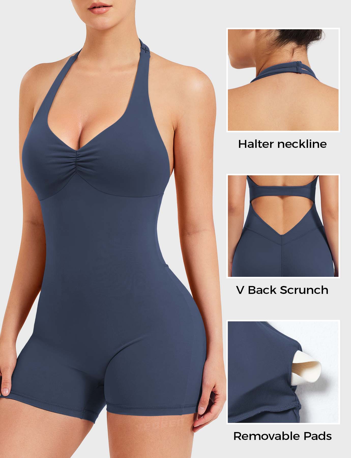 Yeoreo Joceline Backless Halter Romper