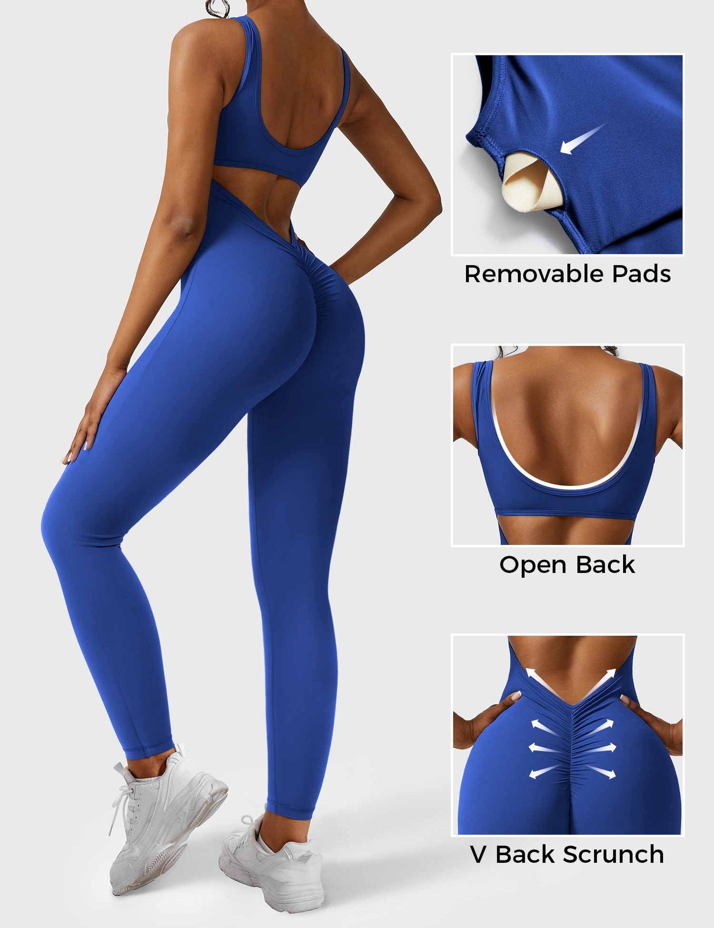 Yeoreo Lizvette V-Back Skinny Jumpsuit