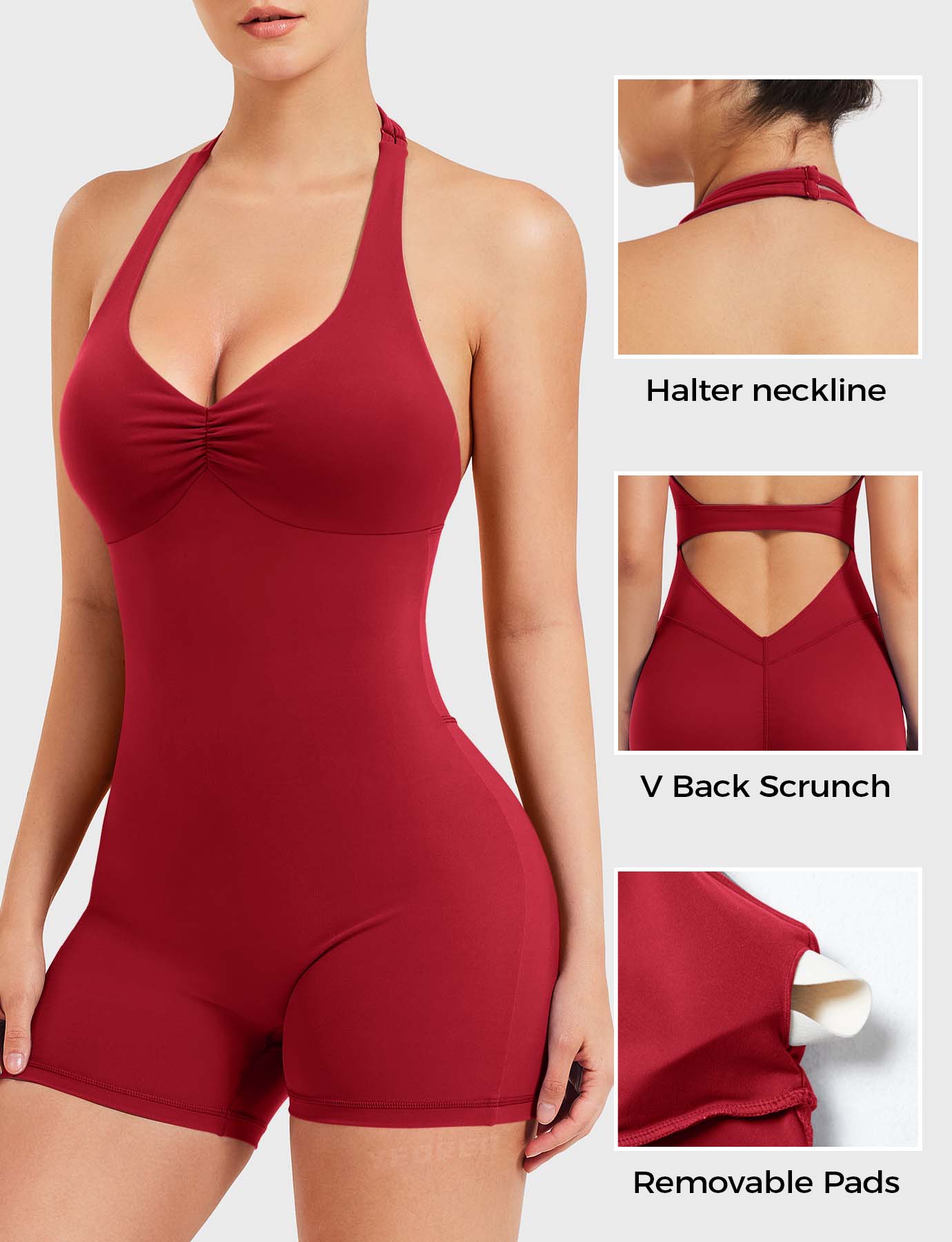 Yeoreo Joceline Backless Halter Romper