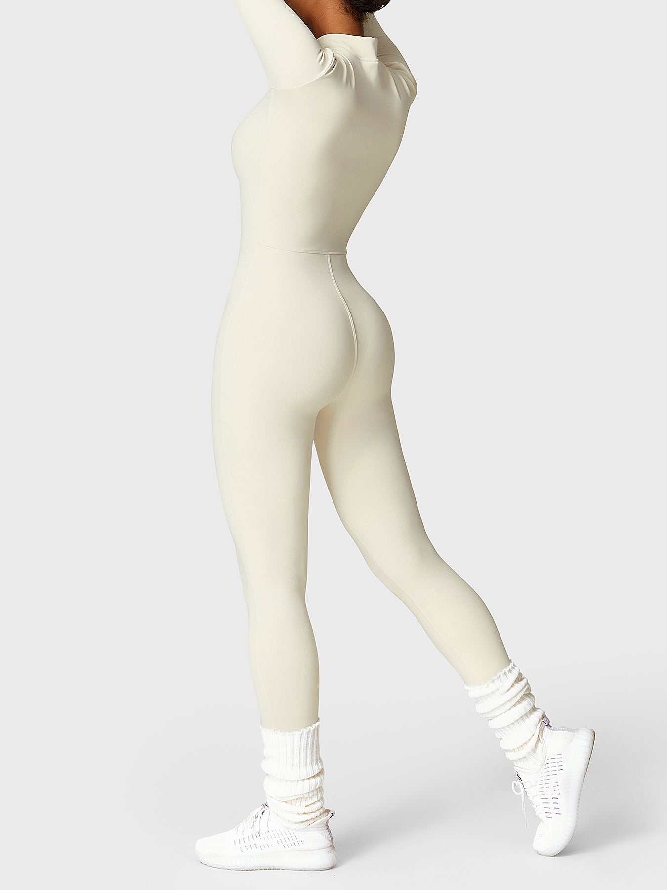 Yeoreo Belle Fleece Long Sleeve Zipper Jumpsuit