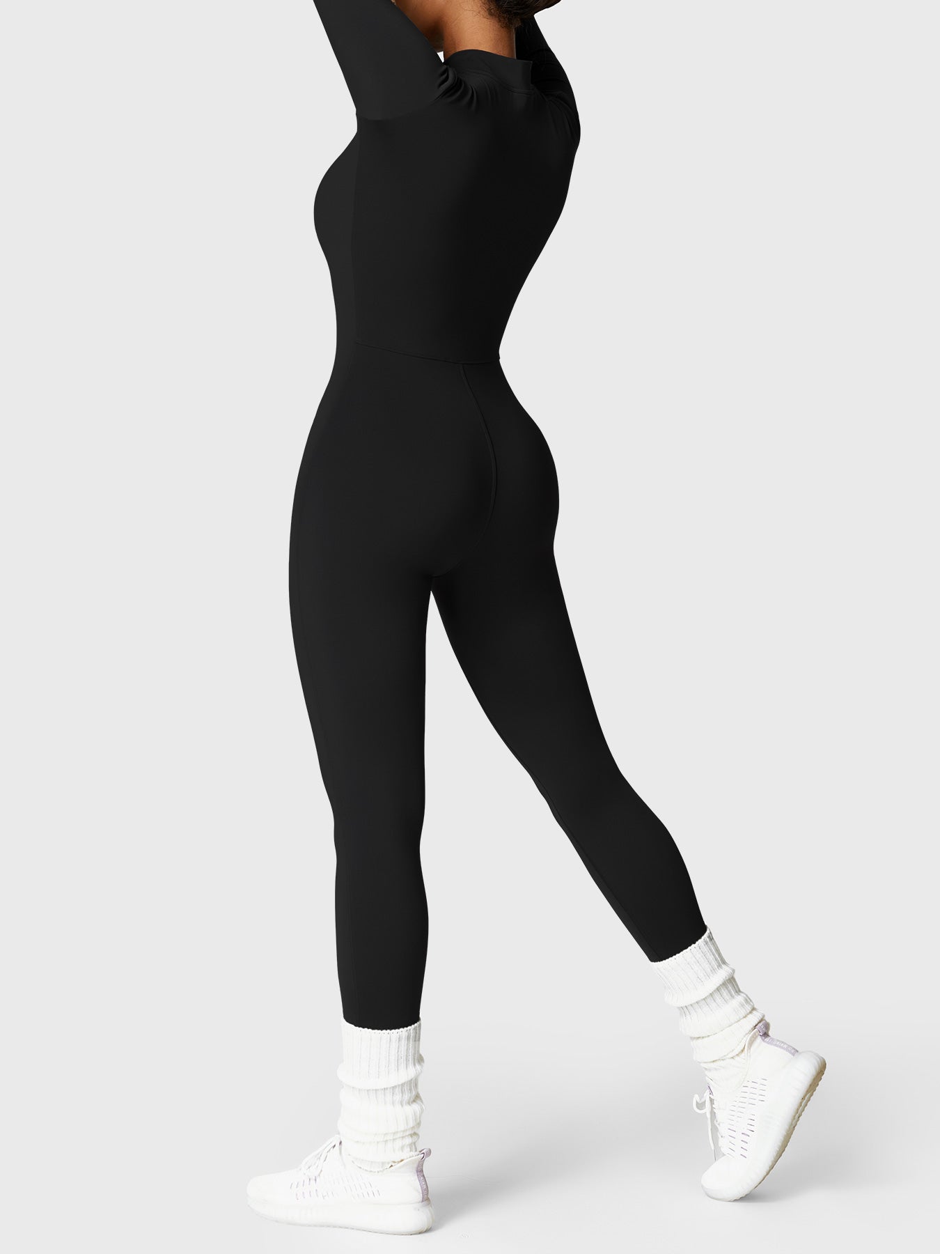 Yeoreo Belle Fleece Long Sleeve Zipper Jumpsuit