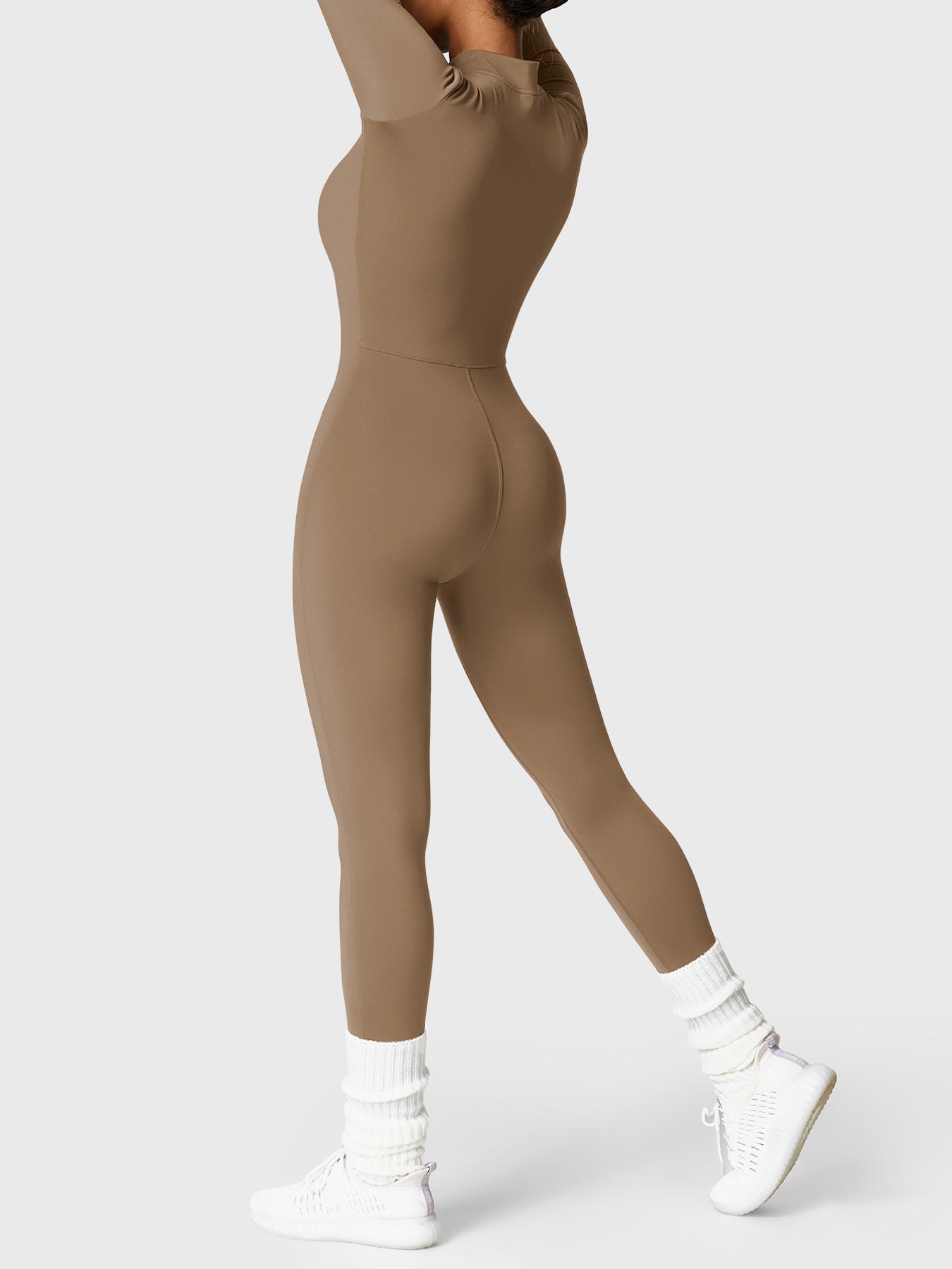 Yeoreo Belle Fleece Long Sleeve Zipper Jumpsuit