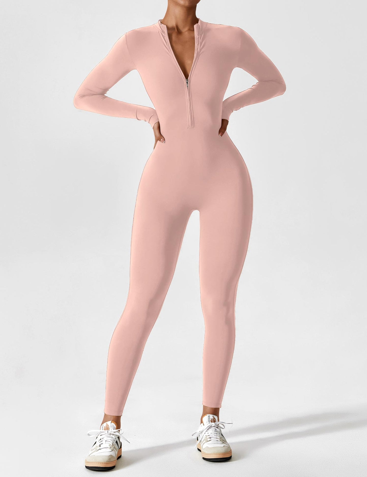 Yeoreo Long Sleeve Zipper Jumpsuit