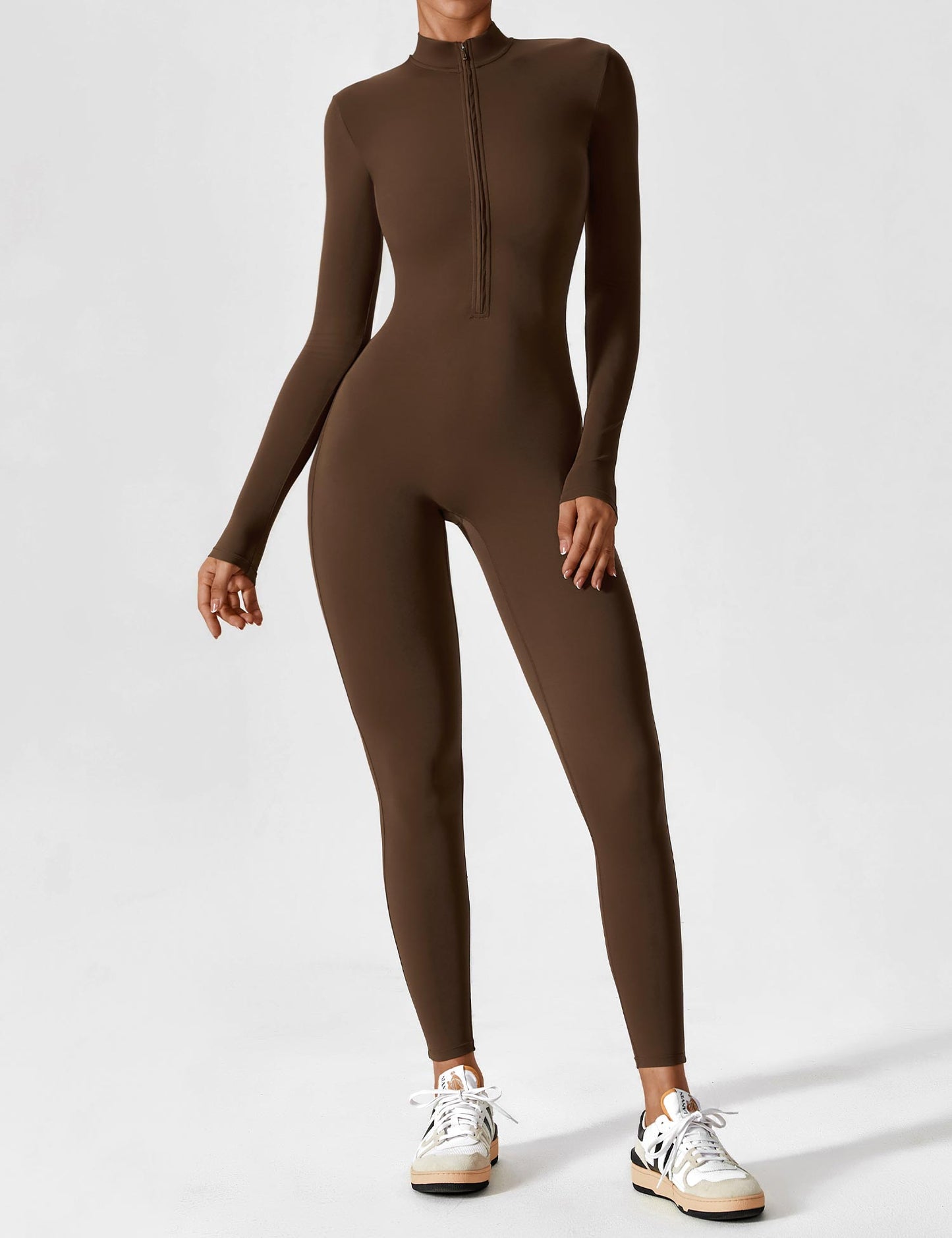 Yeoreo Long Sleeve Zipper Jumpsuit