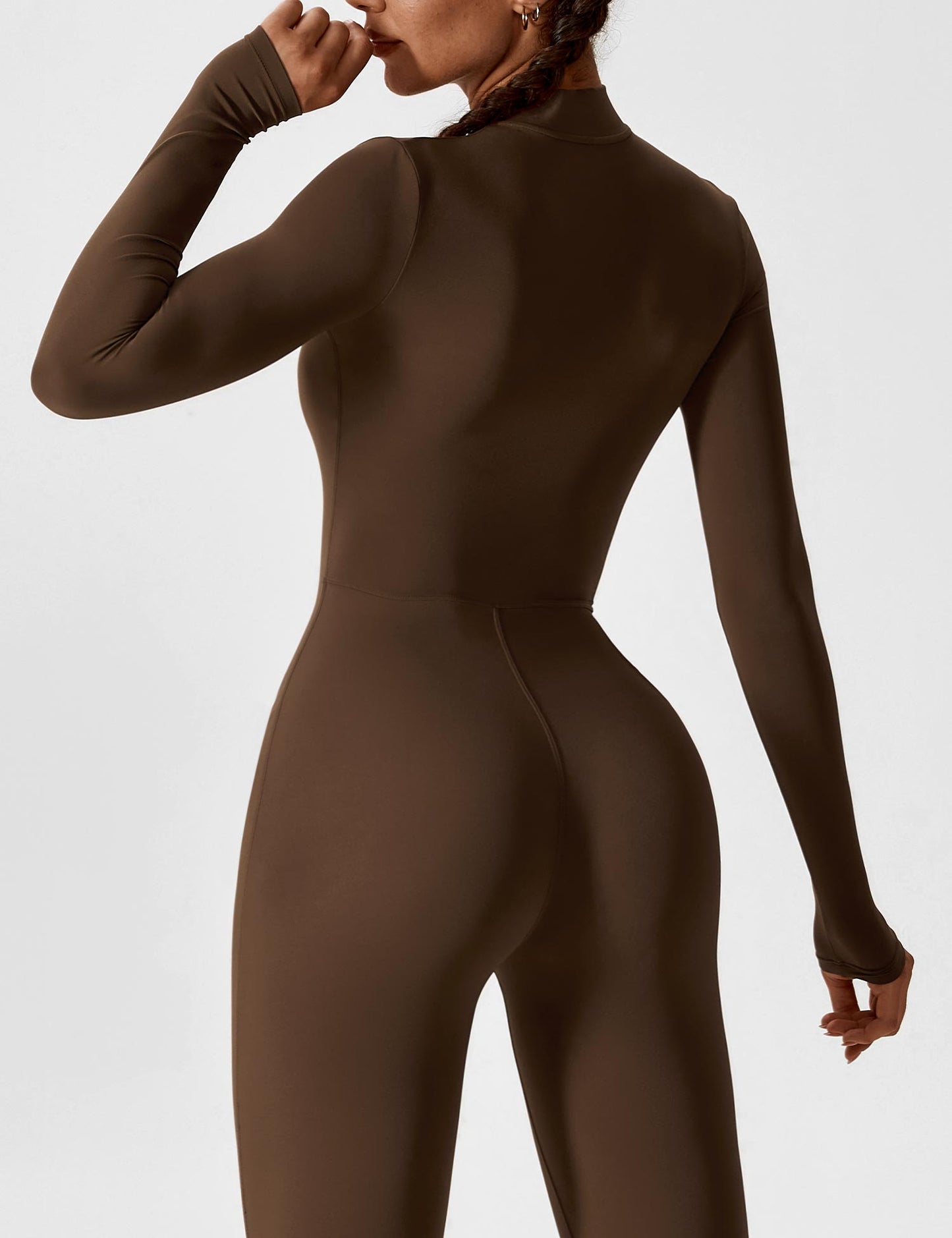 Yeoreo Long Sleeve Zipper Jumpsuit
