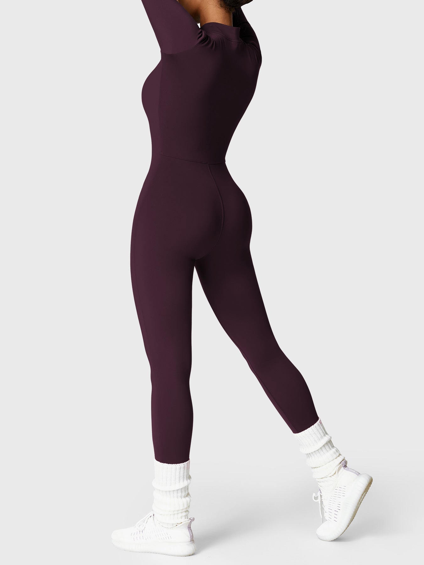 Yeoreo Belle Fleece Long Sleeve Zipper Jumpsuit