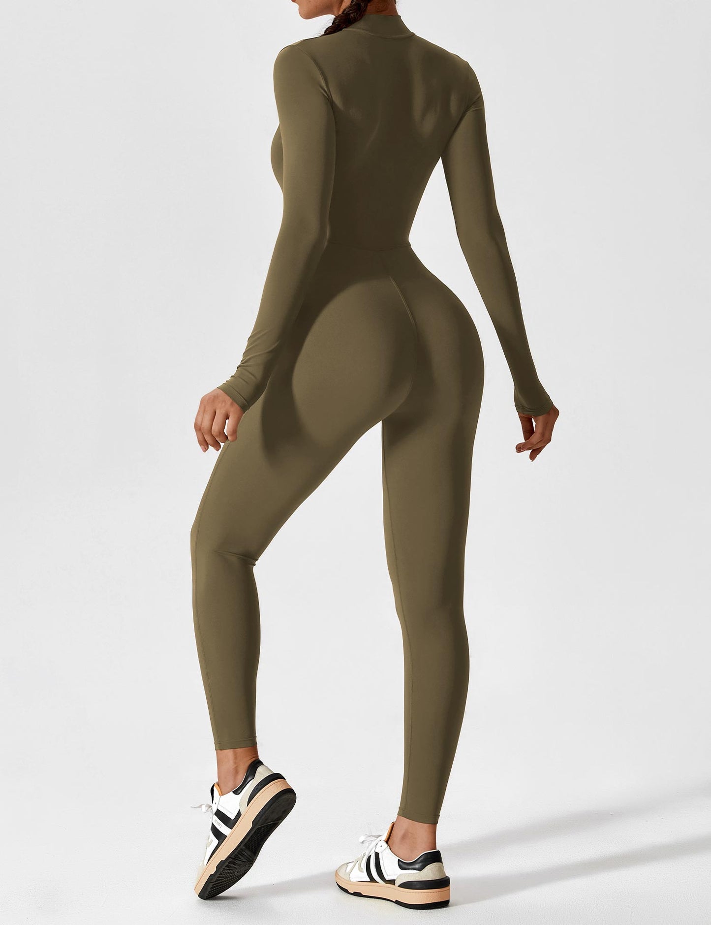 Yeoreo Long Sleeve Zipper Jumpsuit