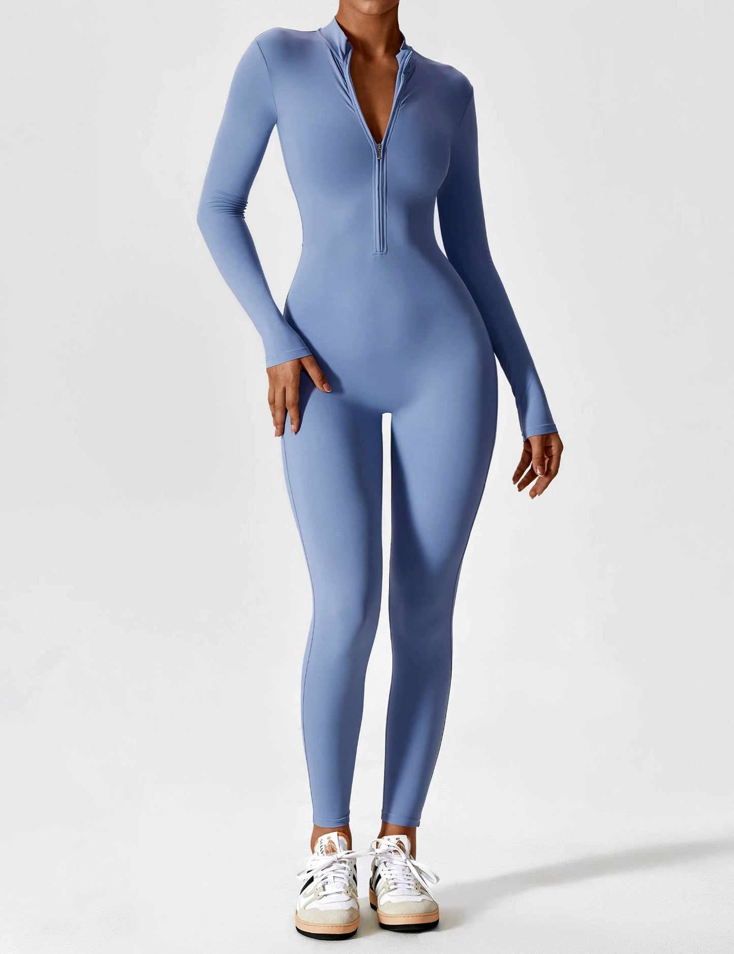 Yeoreo Long Sleeve Zipper Jumpsuit