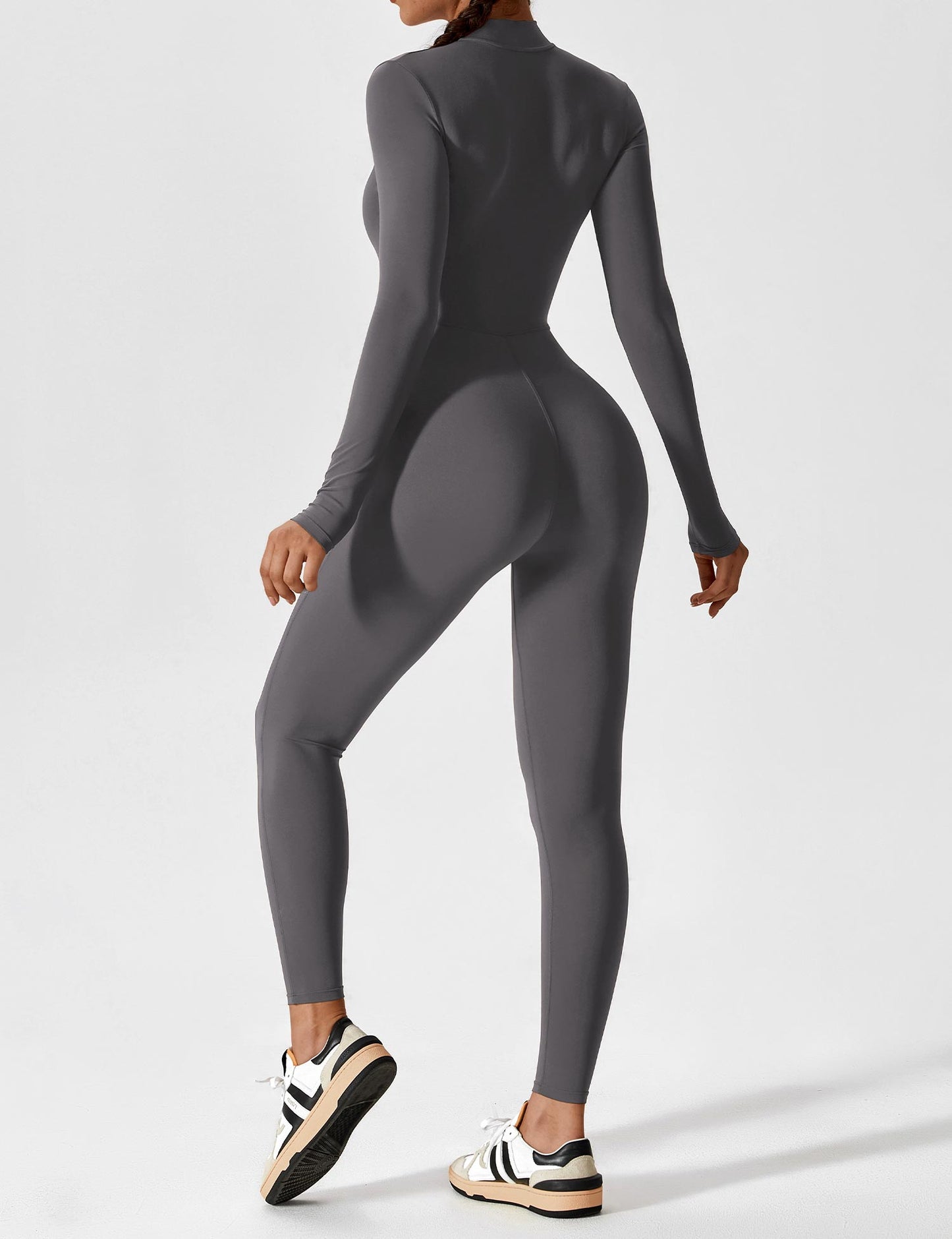 Yeoreo Long Sleeve Zipper Jumpsuit