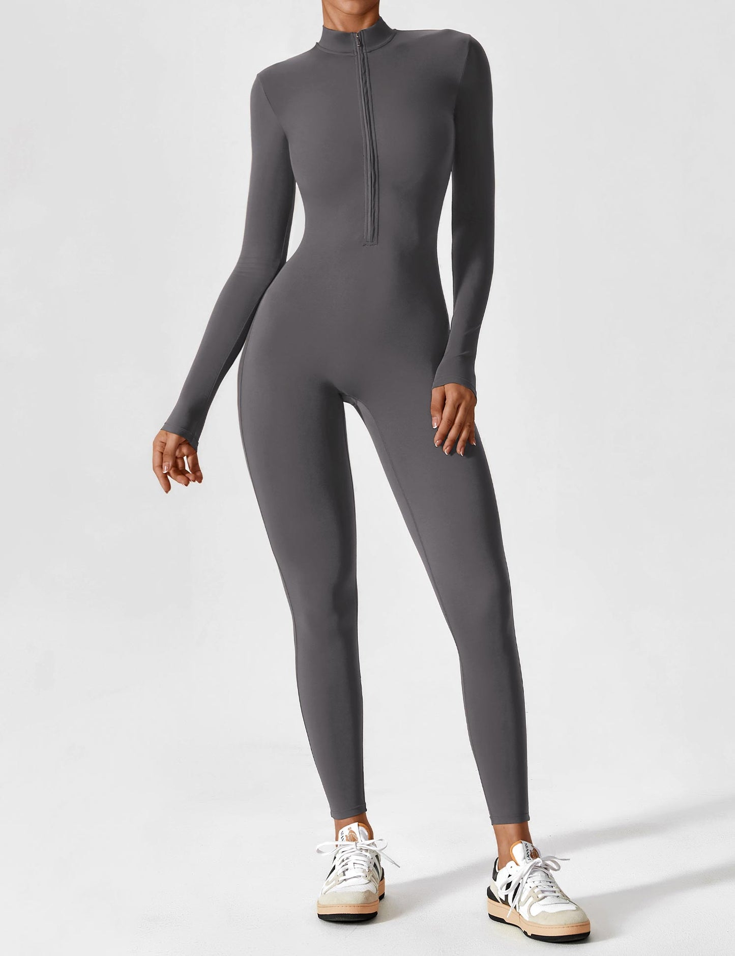 Yeoreo Long Sleeve Zipper Jumpsuit