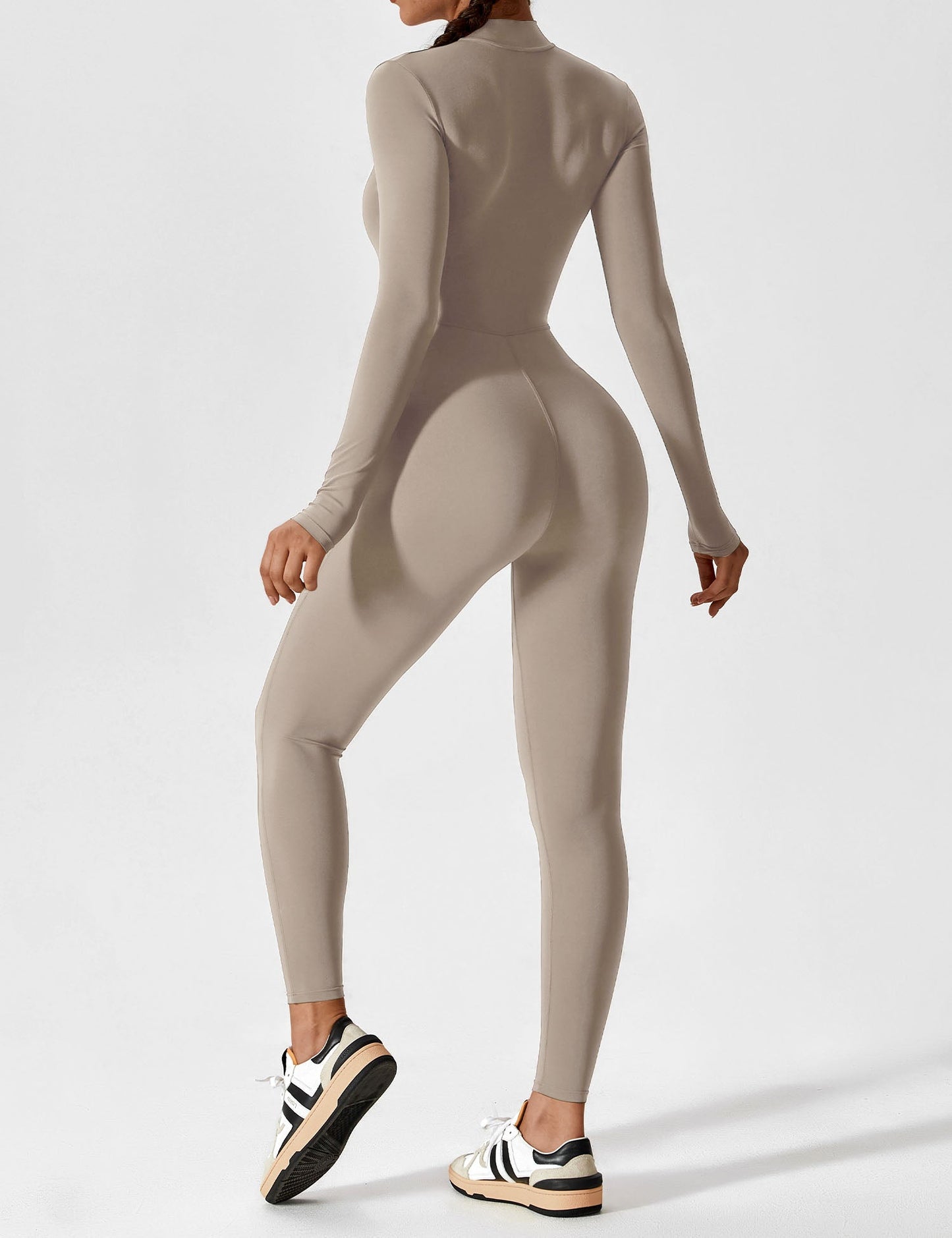 Yeoreo Long Sleeve Zipper Jumpsuit