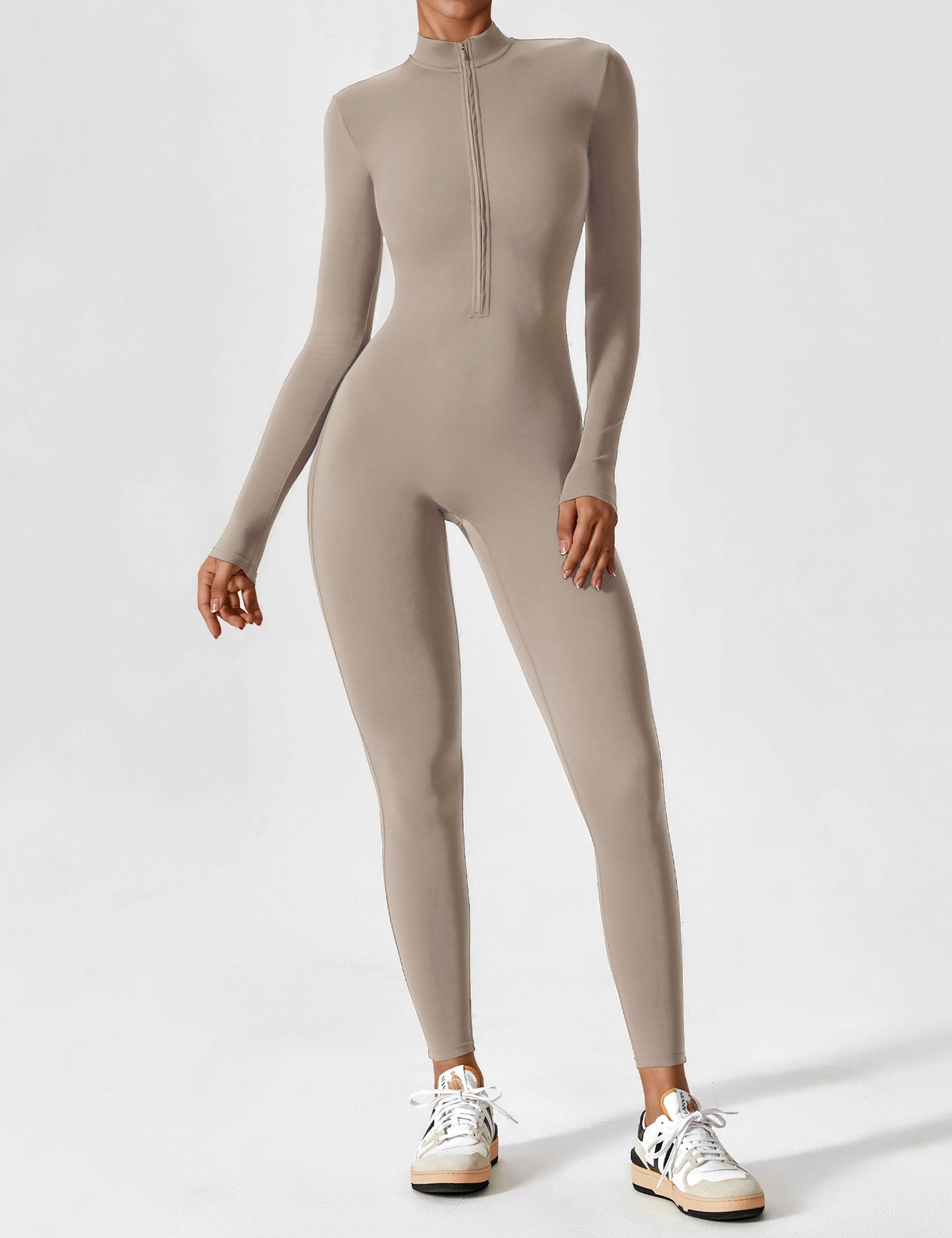 Yeoreo Long Sleeve Zipper Jumpsuit