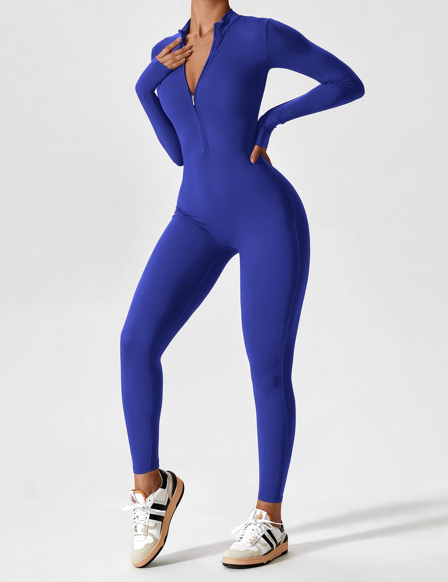 Yeoreo Long Sleeve Zipper Jumpsuit