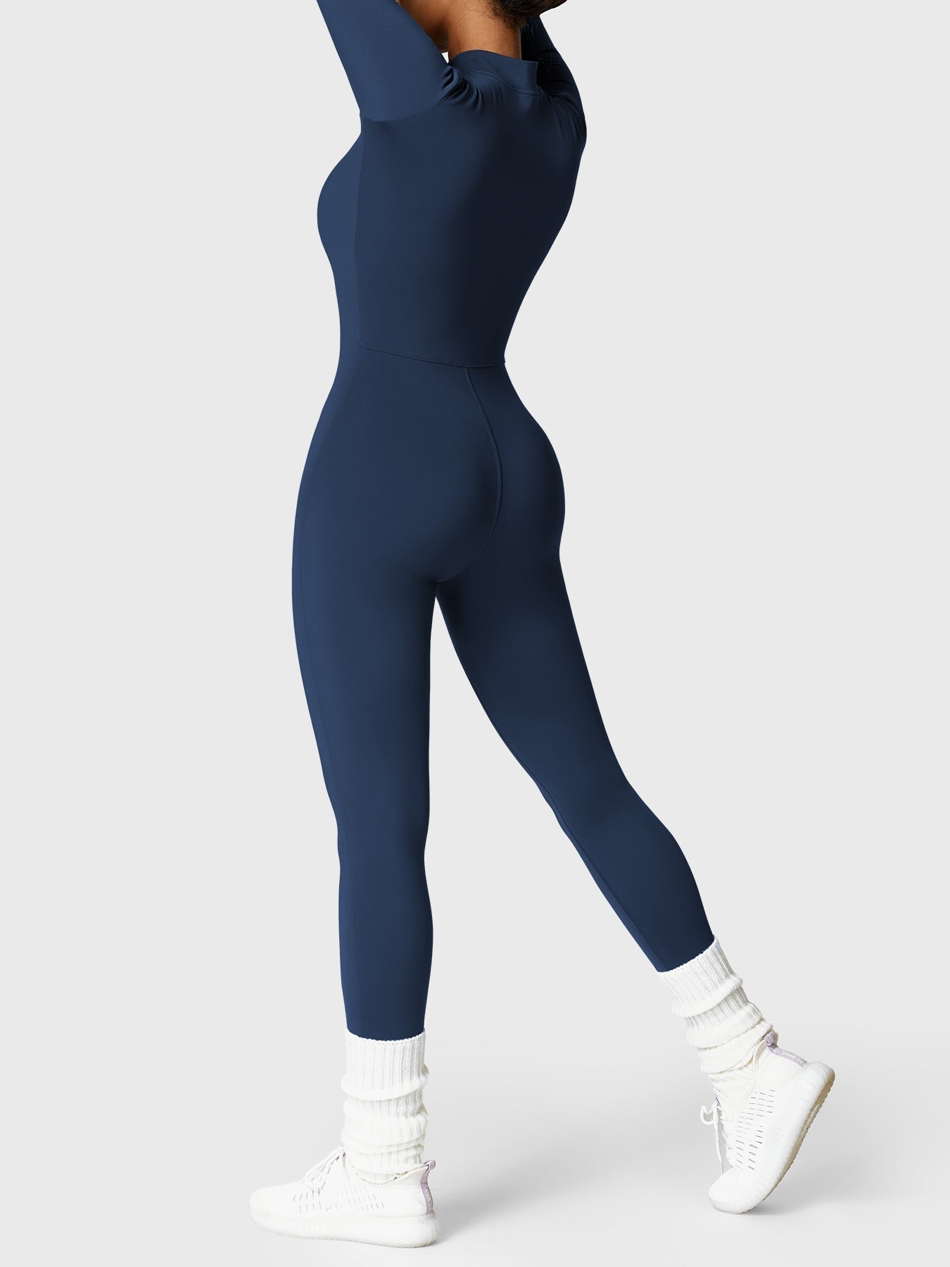 Yeoreo Belle Fleece Long Sleeve Zipper Jumpsuit
