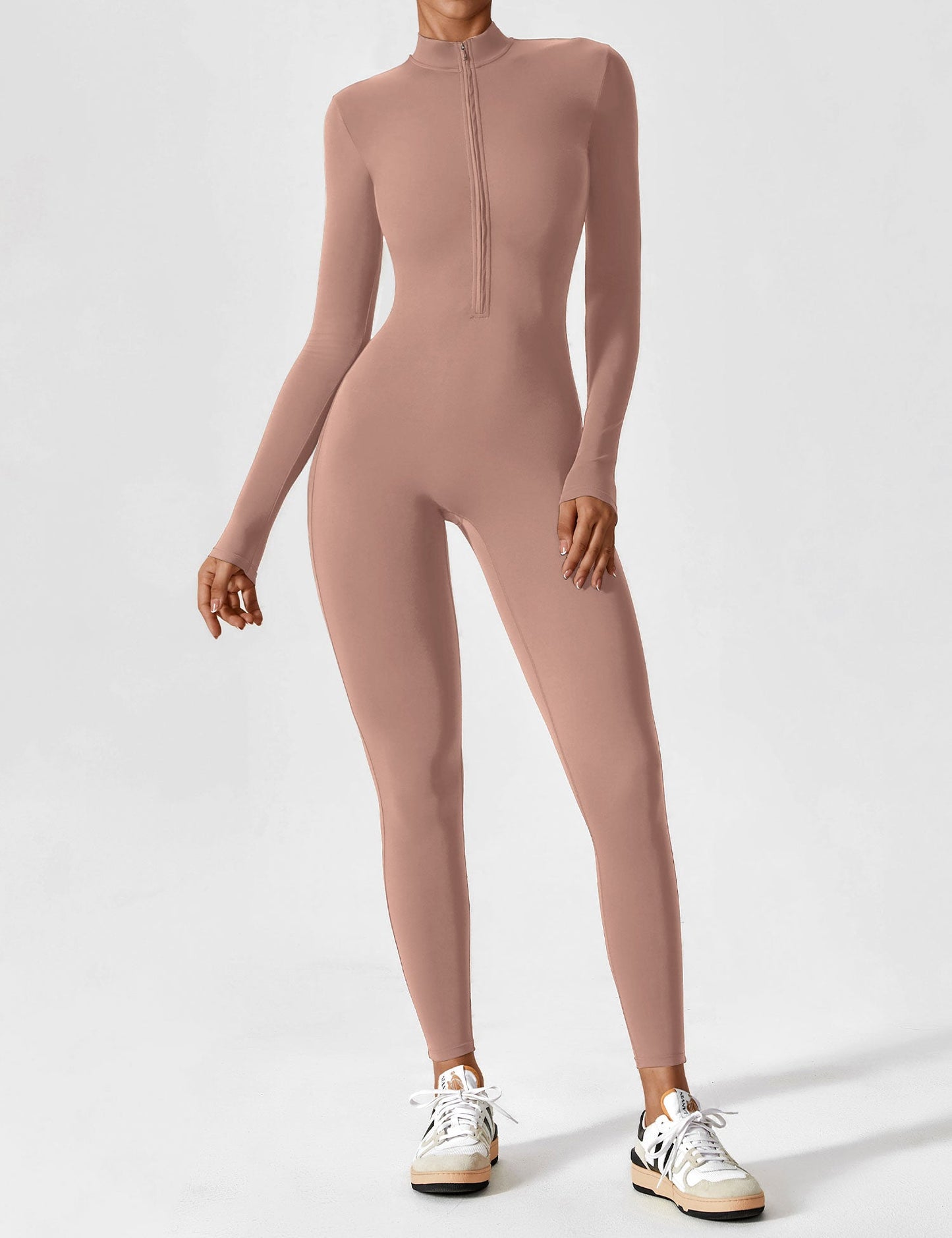 Yeoreo Long Sleeve Zipper Jumpsuit