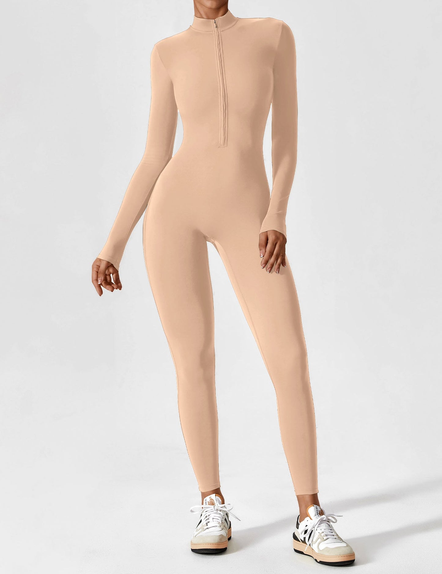 Yeoreo Long Sleeve Zipper Jumpsuit