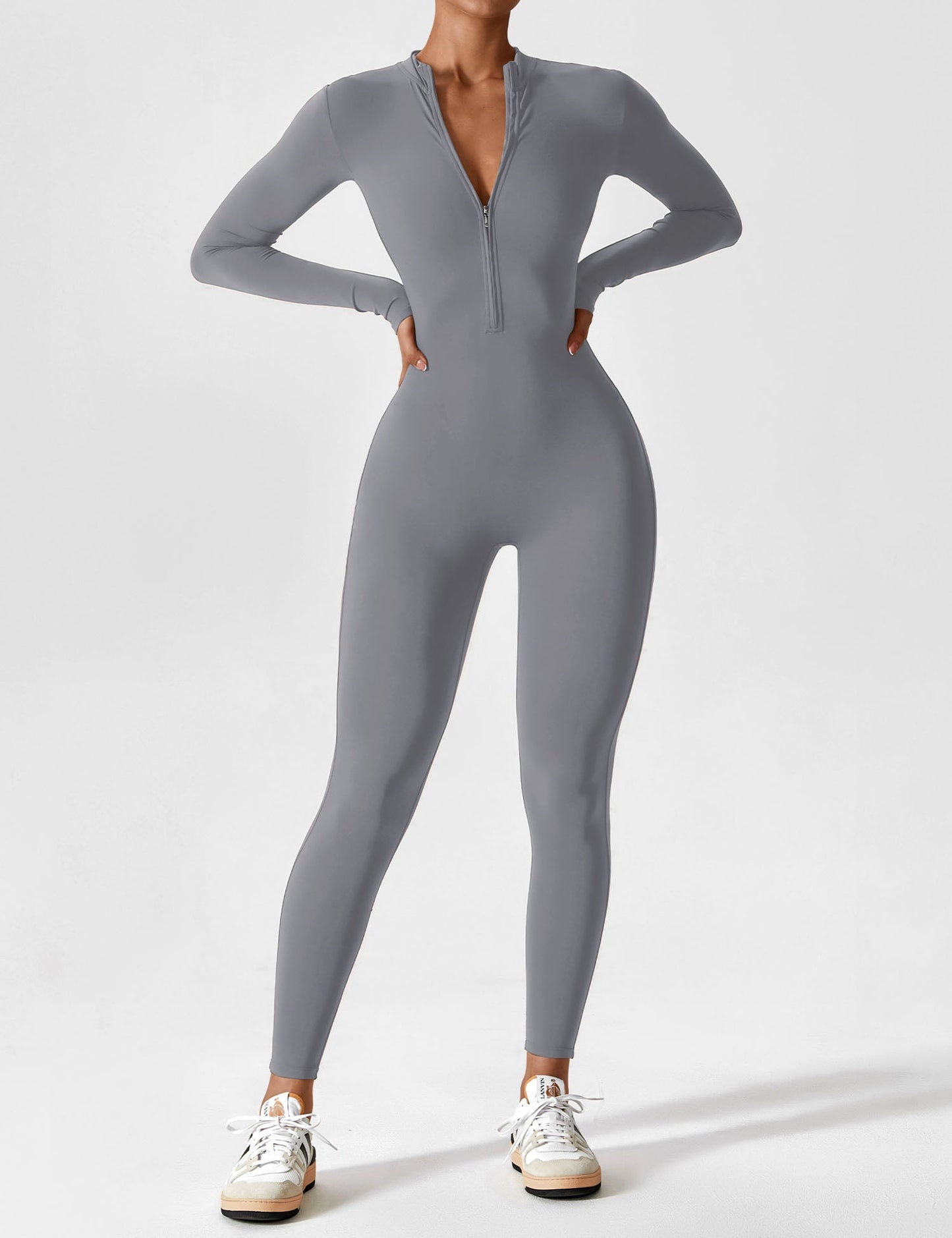 Yeoreo Long Sleeve Zipper Jumpsuit