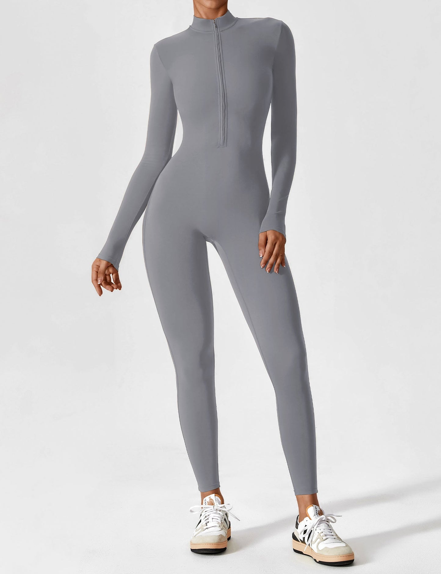 Yeoreo Long Sleeve Zipper Jumpsuit