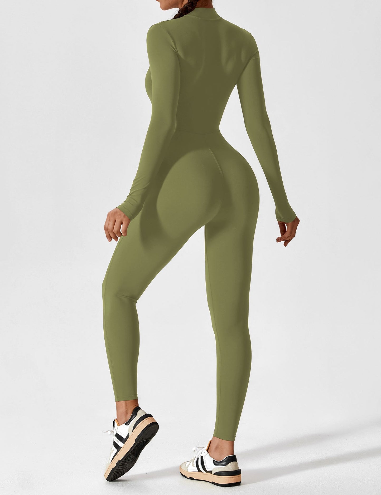 Yeoreo Long Sleeve Zipper Jumpsuit