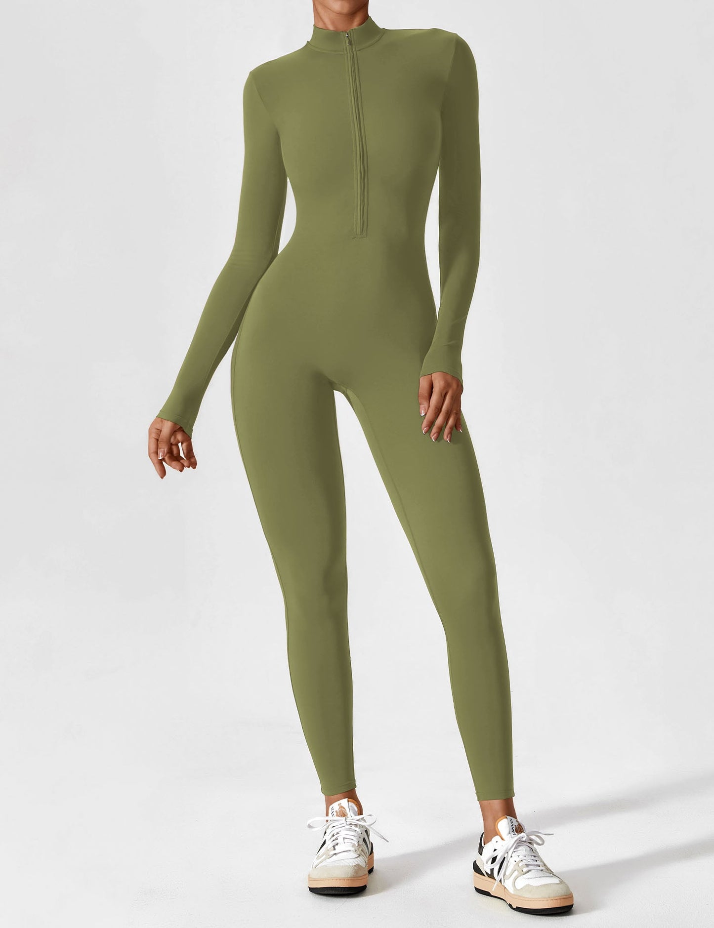 Yeoreo Long Sleeve Zipper Jumpsuit