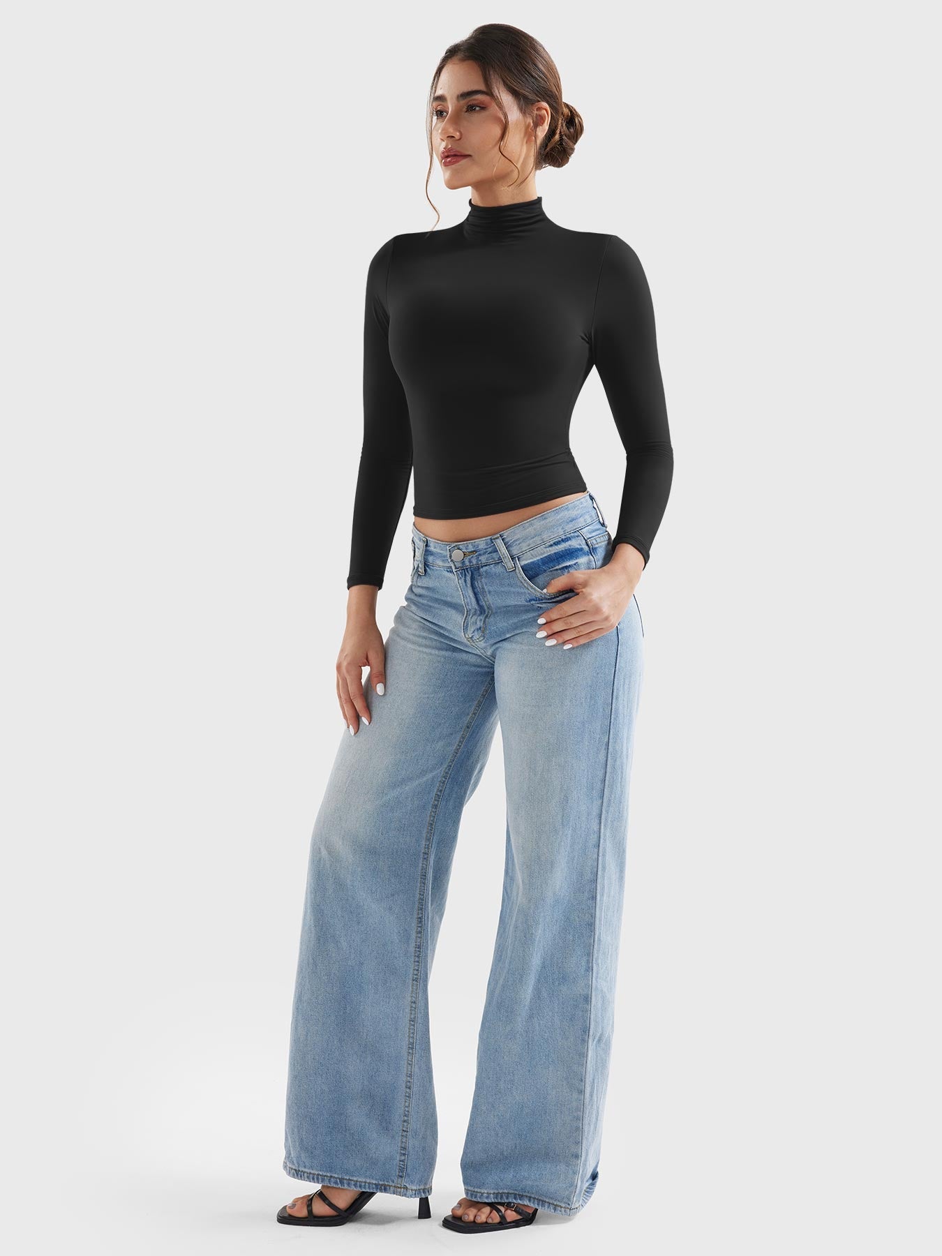 Yeoreo Sariah Turtleneck Long Sleeve Shirt