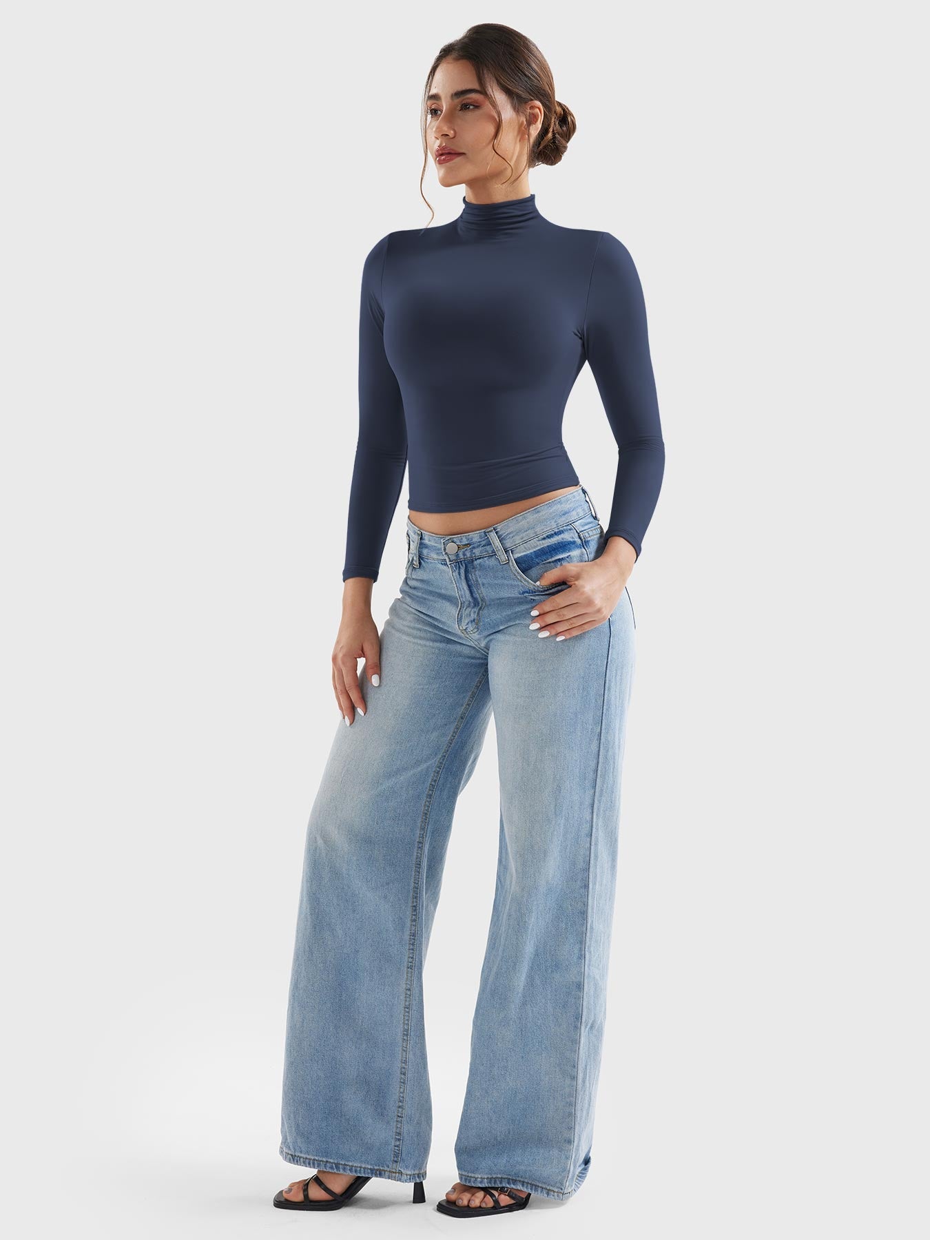 Yeoreo Sariah Turtleneck Long Sleeve Shirt