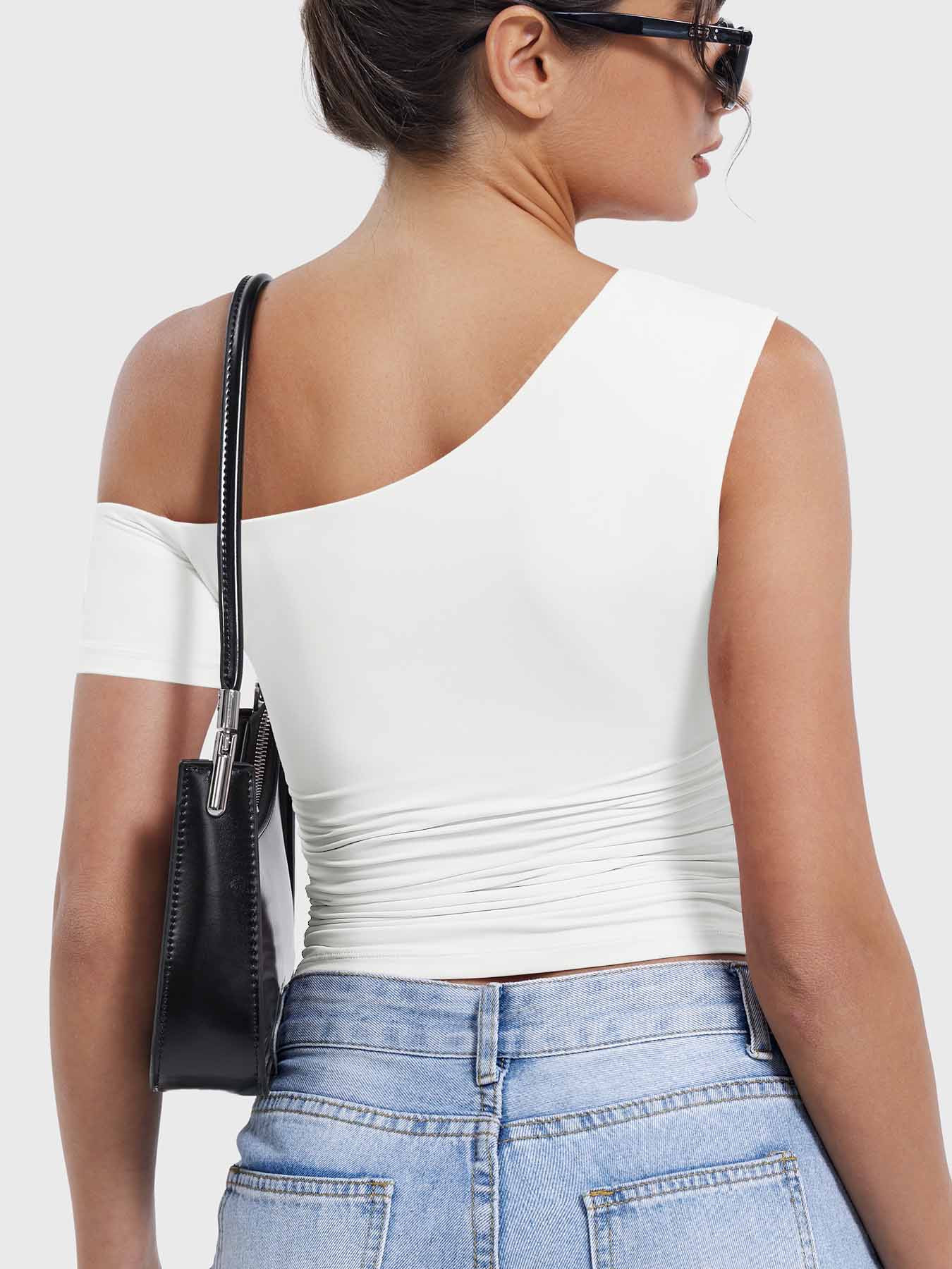 Yeoreo Abigil One-Shoulder Sleeve Top