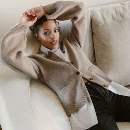 Malia - Classic Buttoned Cardigan
