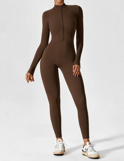 Yeoreo Long Sleeve Zipper Jumpsuit