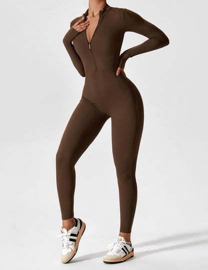 Yeoreo Long Sleeve Zipper Jumpsuit