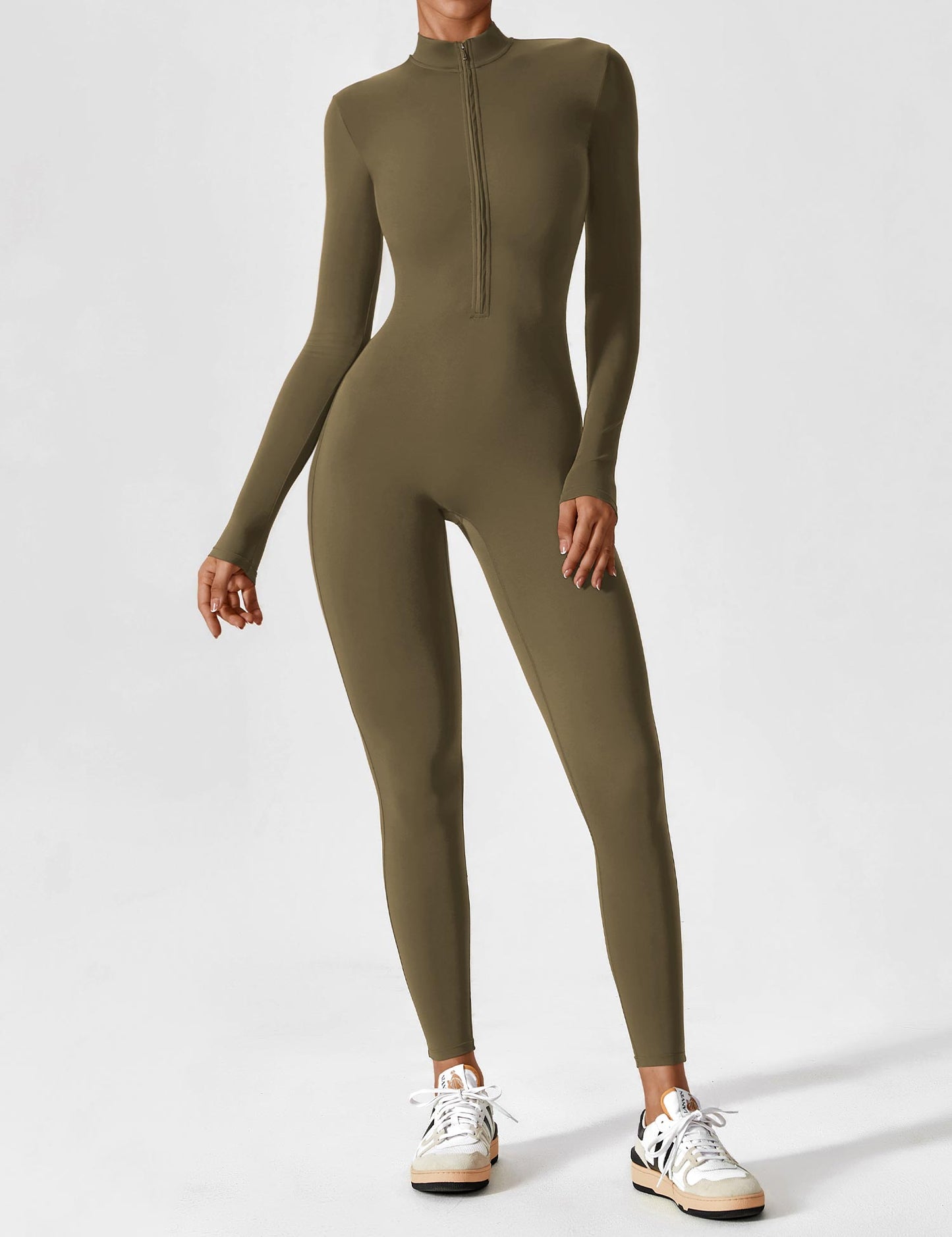 Yeoreo Long Sleeve Zipper Jumpsuit