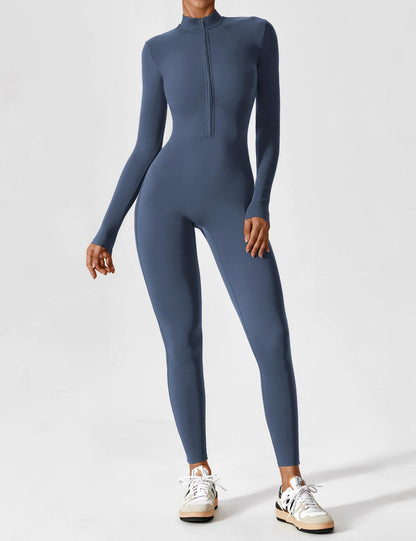 Yeoreo Long Sleeve Zipper Jumpsuit