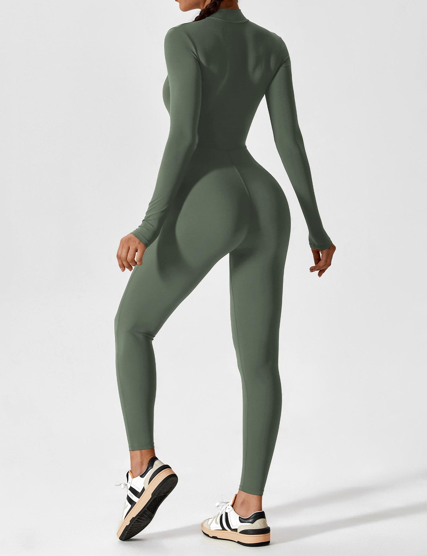 Yeoreo Long Sleeve Zipper Jumpsuit
