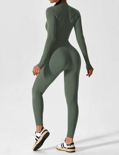 Yeoreo Long Sleeve Zipper Jumpsuit