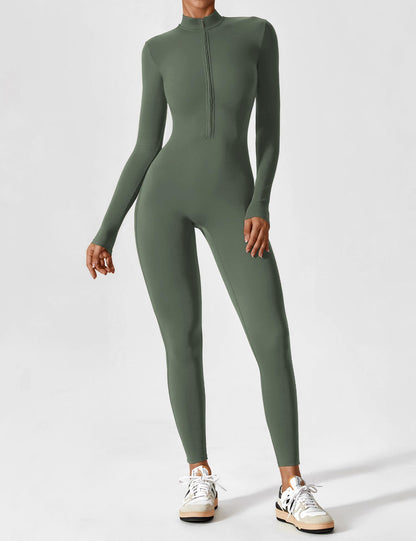 Yeoreo Long Sleeve Zipper Jumpsuit