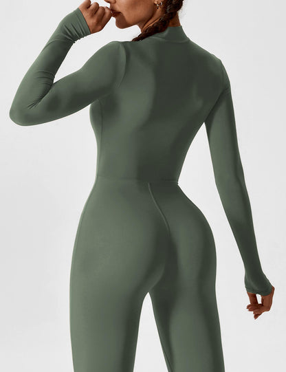 Yeoreo Long Sleeve Zipper Jumpsuit