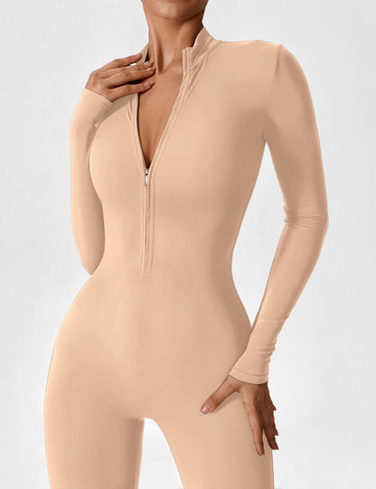 Yeoreo Long Sleeve Zipper Jumpsuit