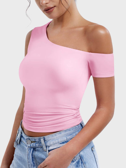 Yeoreo Abigil One-Shoulder Sleeve Top