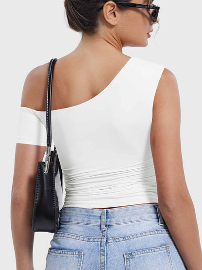 Yeoreo Abigil One-Shoulder Sleeve Top