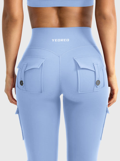 Yeoreo Hedda 34" Cargo Flared Leggings